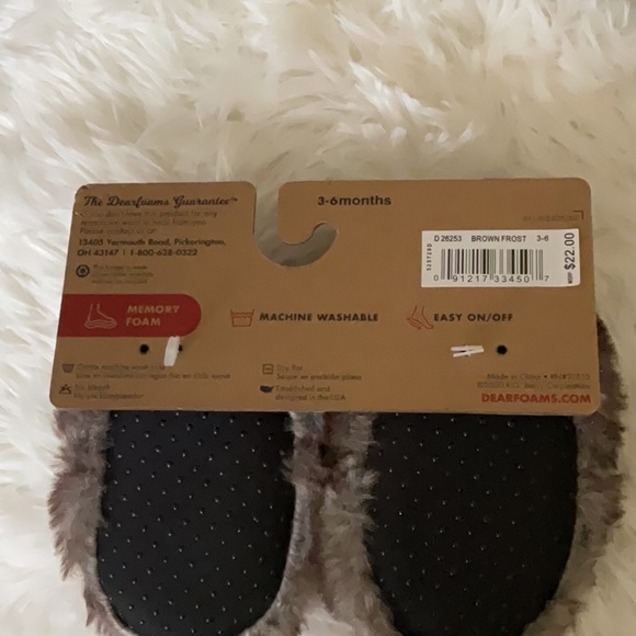 Infant “bear” Dearfoams slippers 3-6 Mo - Picture 3 of 3